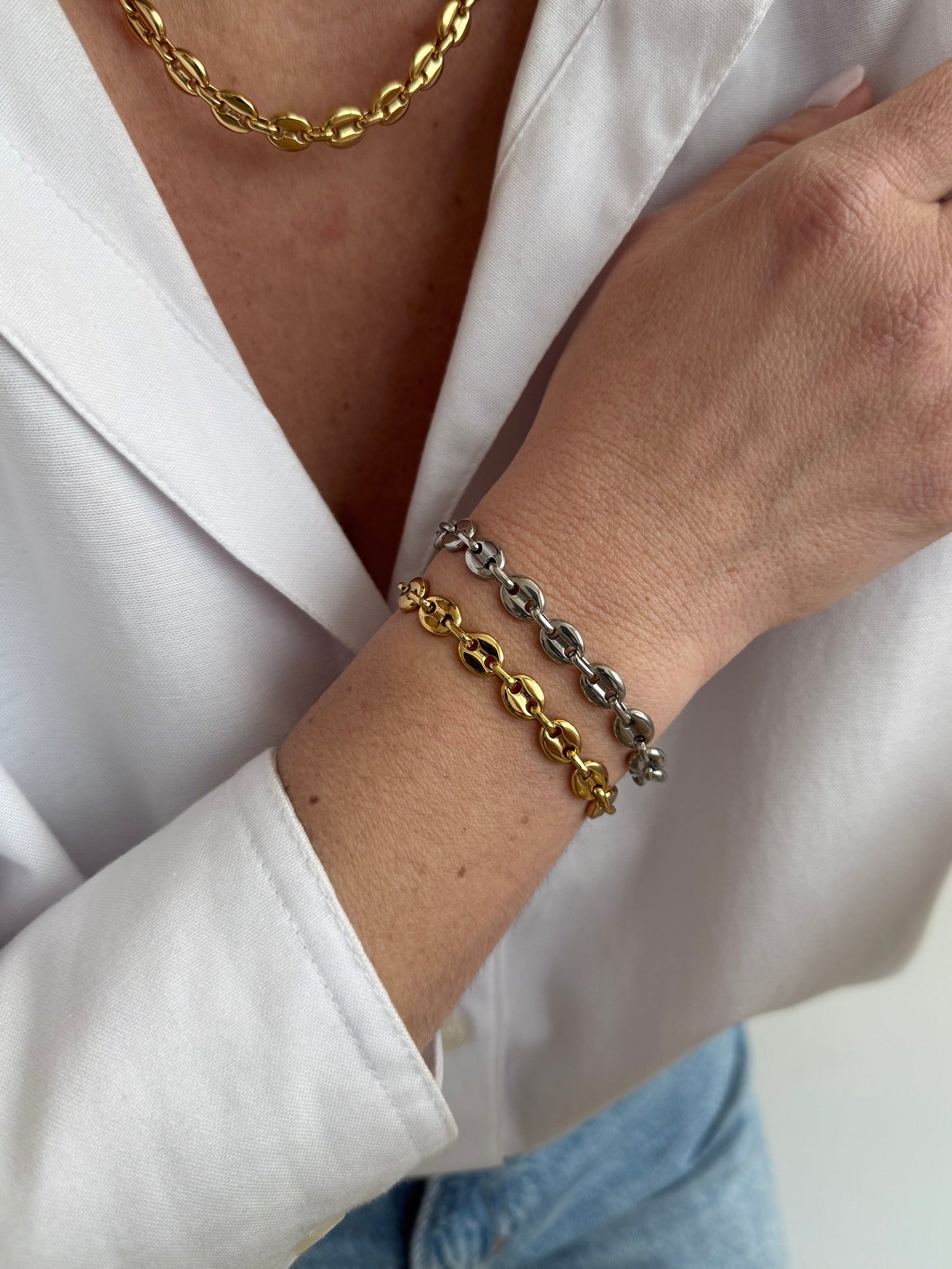 Calista - maille fine - le bracelet - doré ou argent