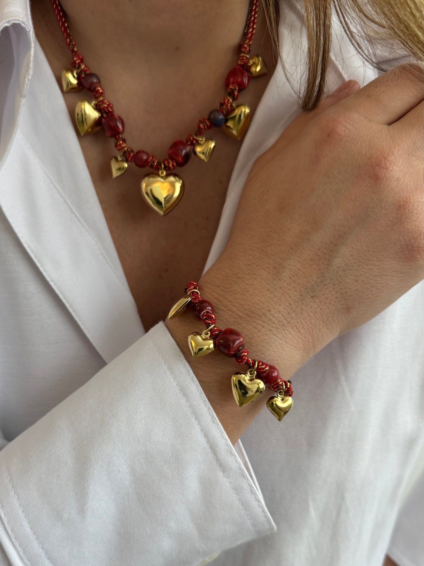 Bracelet Carléa - noir ou rouge