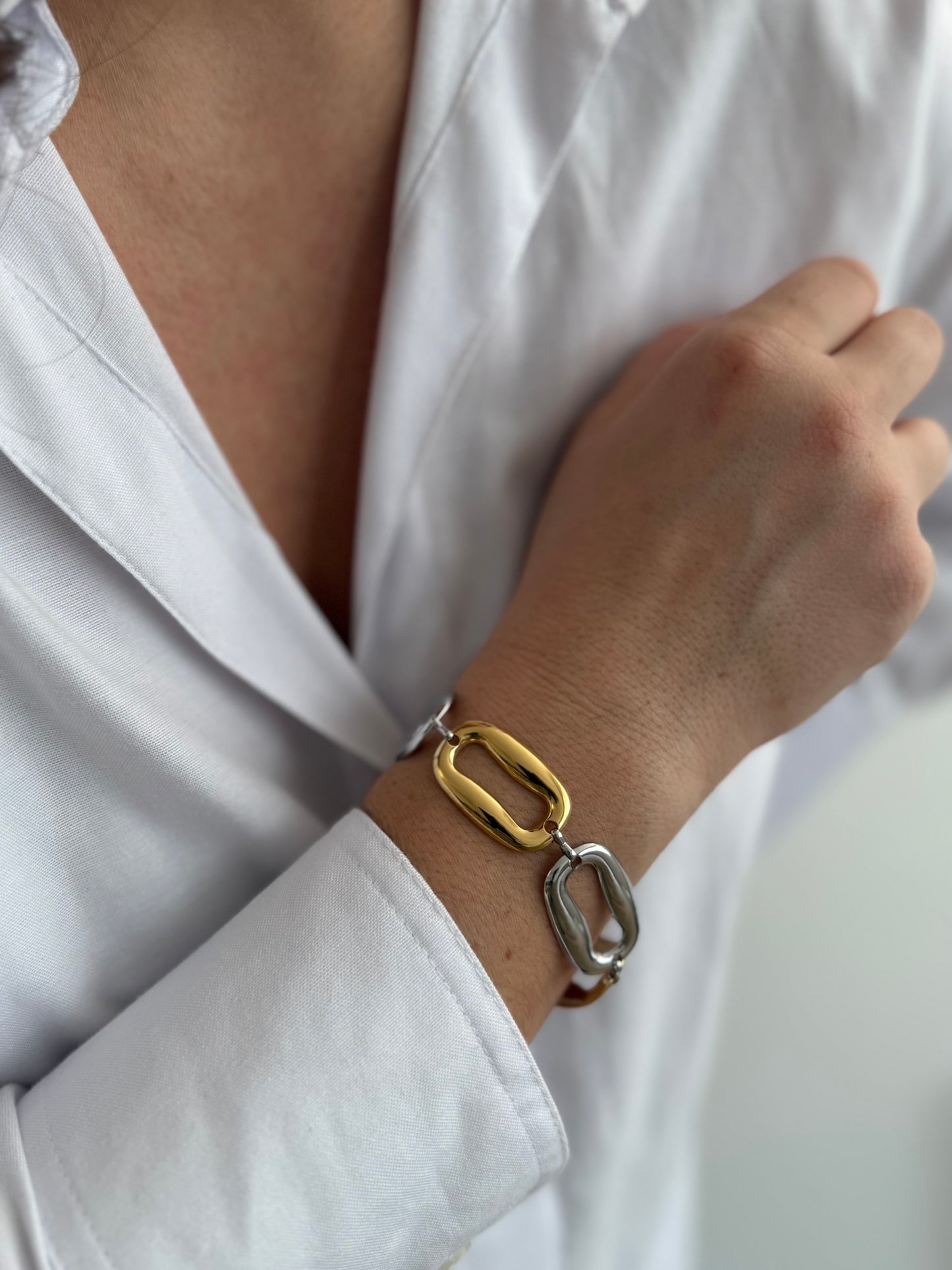 Sania - le bracelet - doré ou bicolore