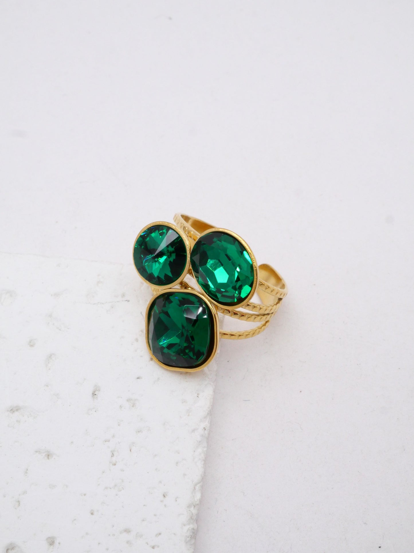 Bague Shani - vert ou blanc