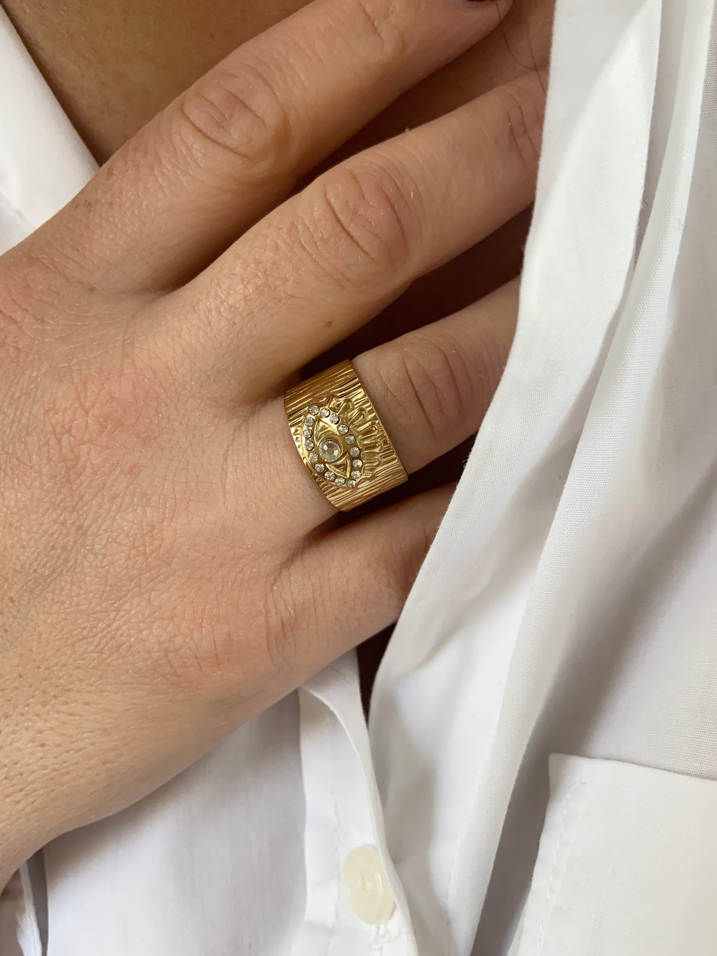 Bague Oeil - doré ou argent
