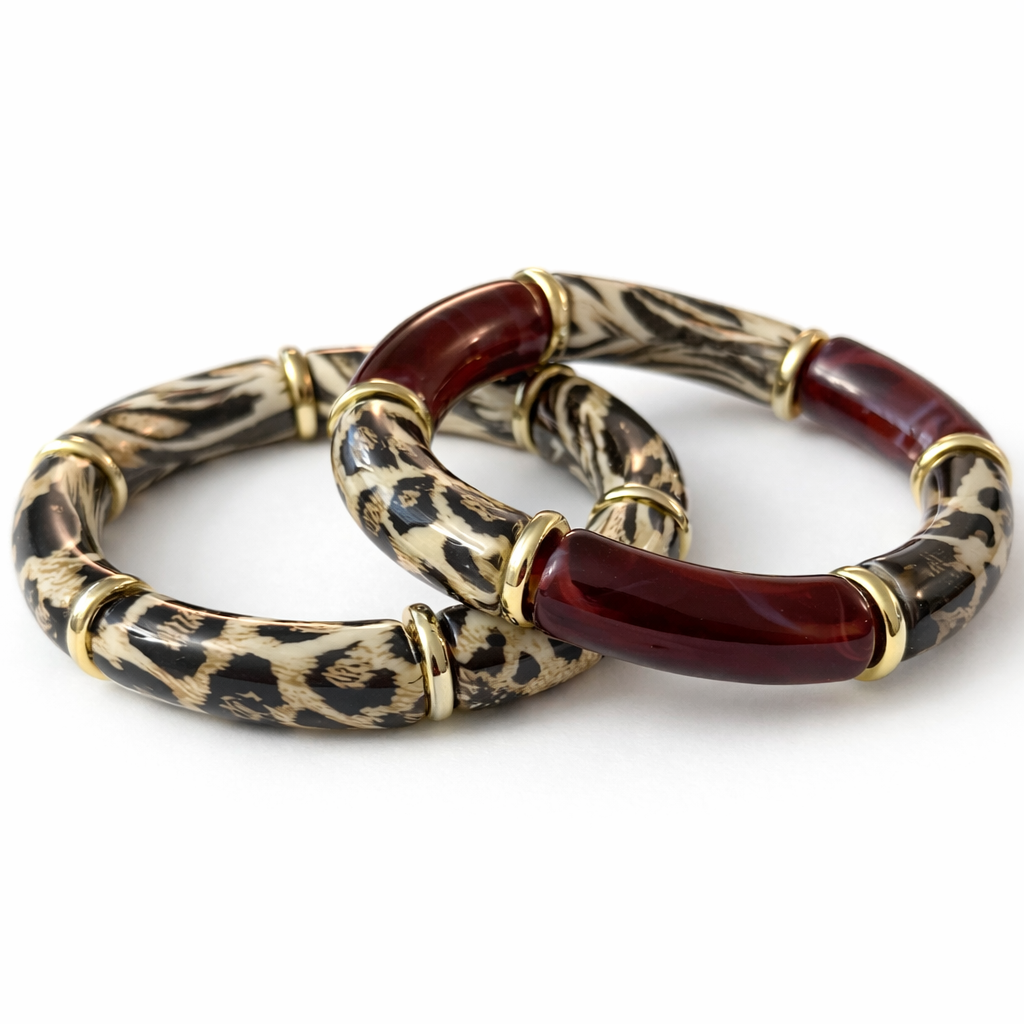 Savage Twins - Bordeaux - lot de 2 bracelets