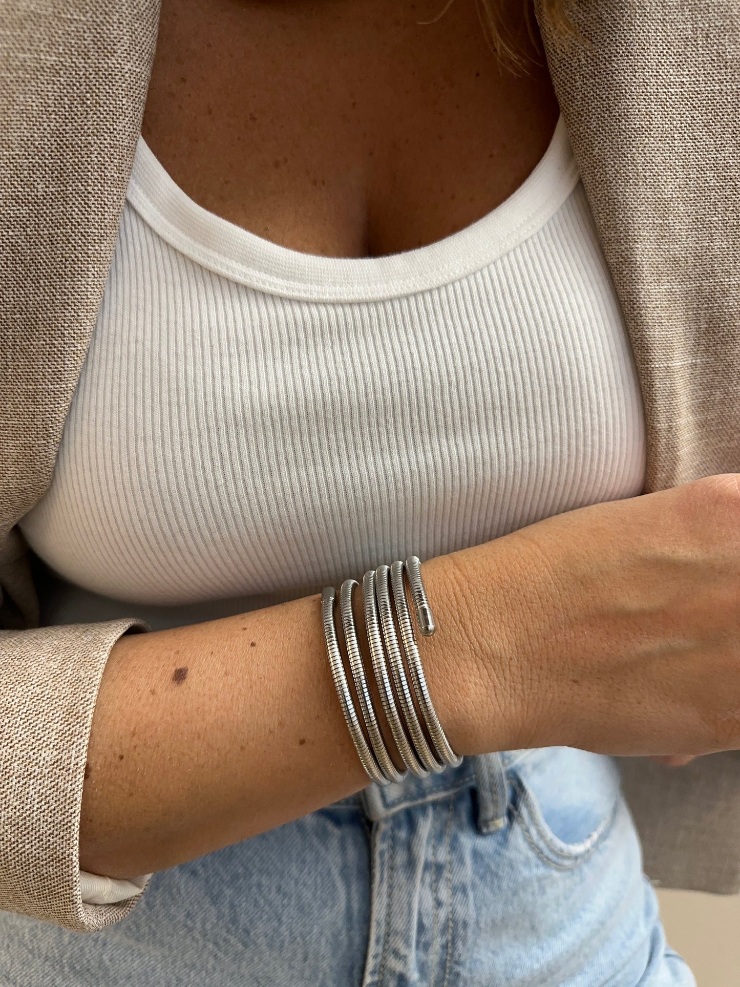 Allone - bracelet multitours - doré ou argent