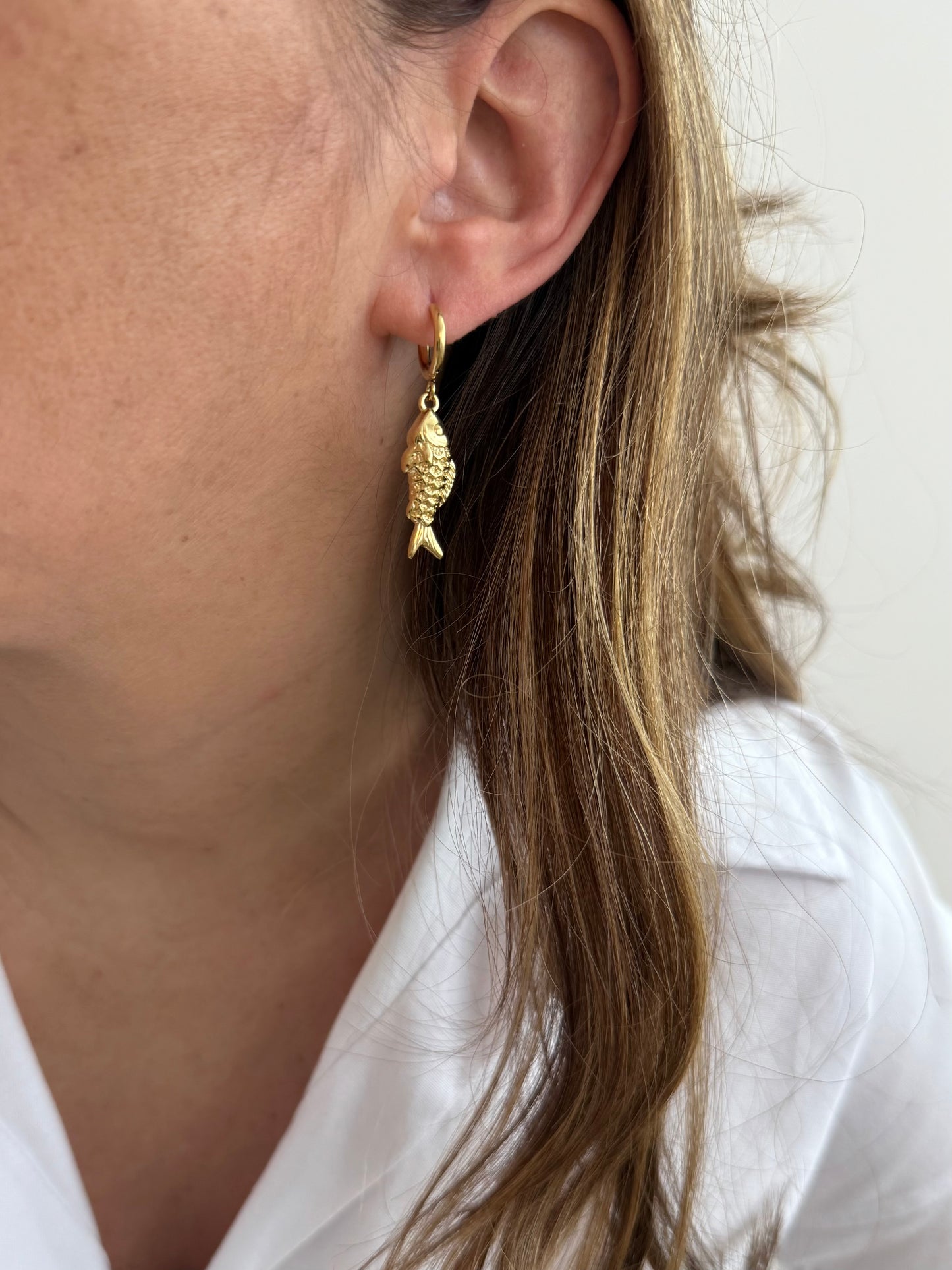 Boucles Fish - doré ou argent
