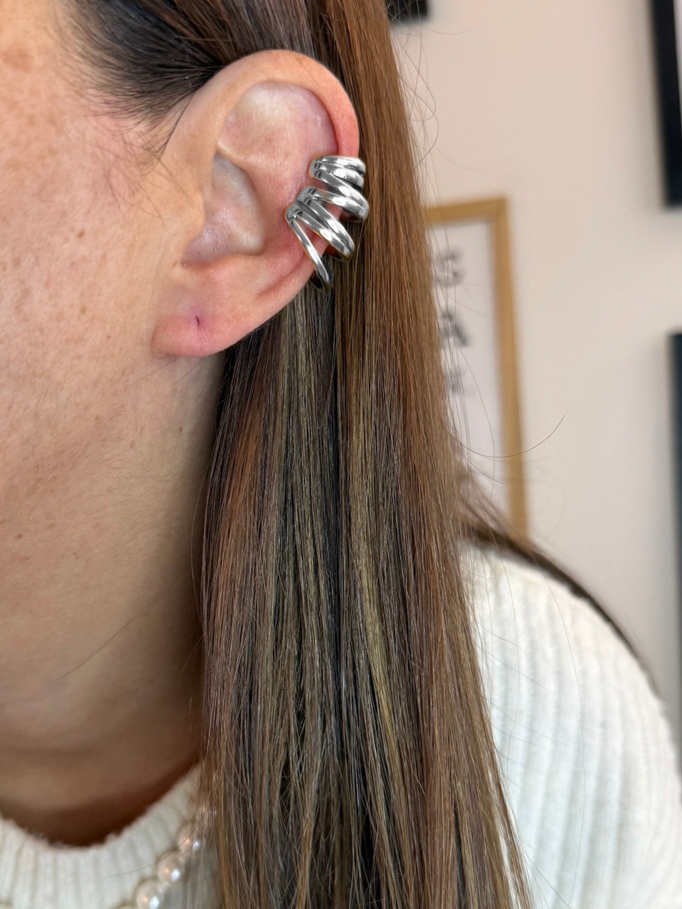 Earcuff Alfia - monoboucle vendue à l’unité - argent