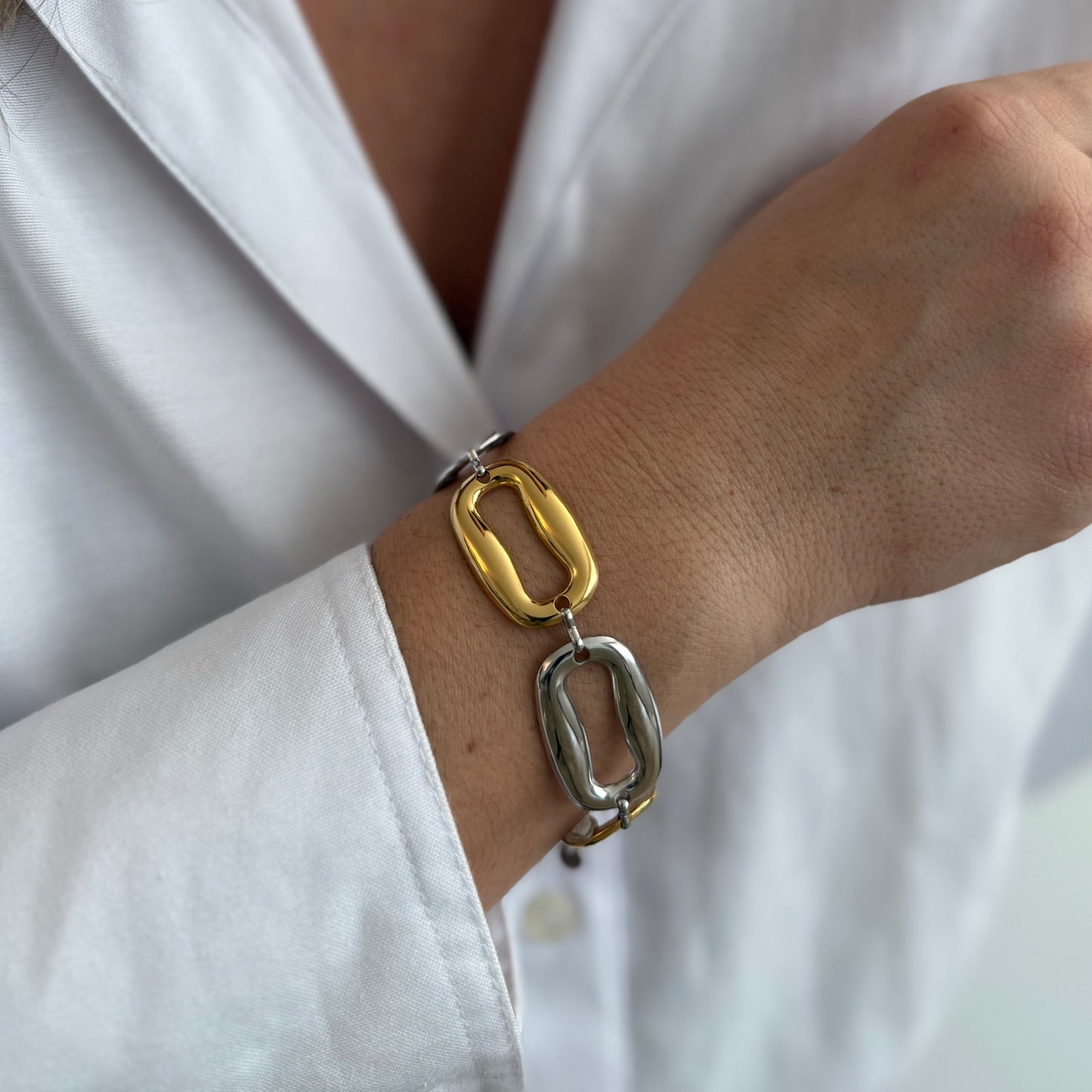 Sania - le bracelet - doré ou bicolore