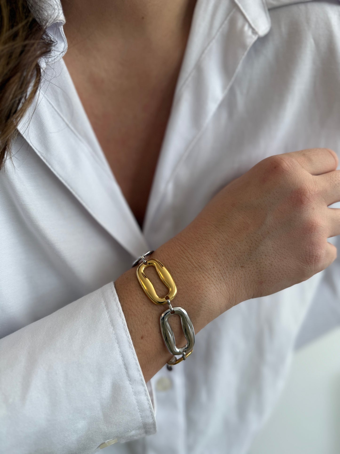 Sania - le bracelet - doré ou bicolore