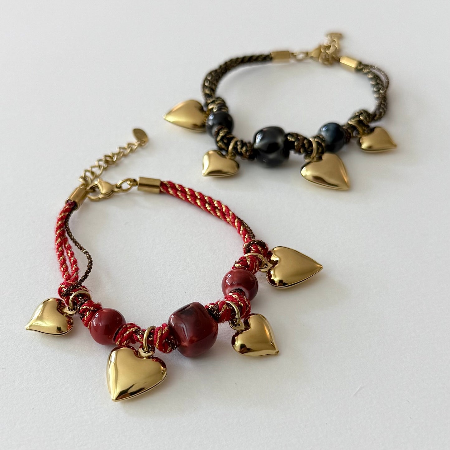 Bracelet Carléa - noir ou rouge