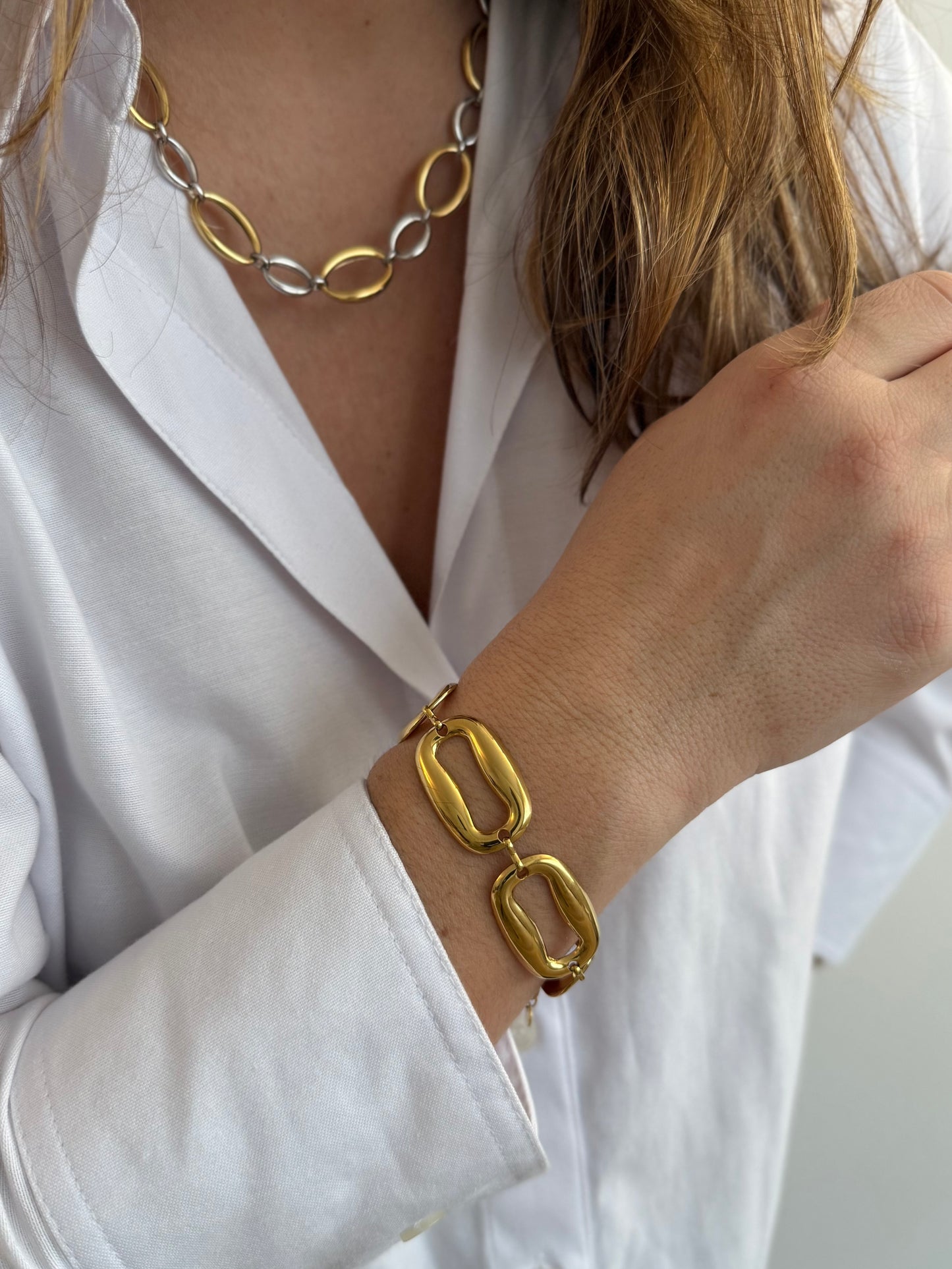 Sania - le bracelet - doré ou bicolore