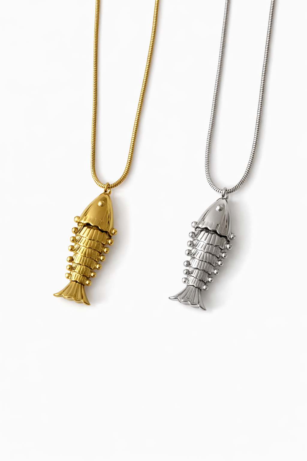 Sautoir Big Fish - doré ou argent