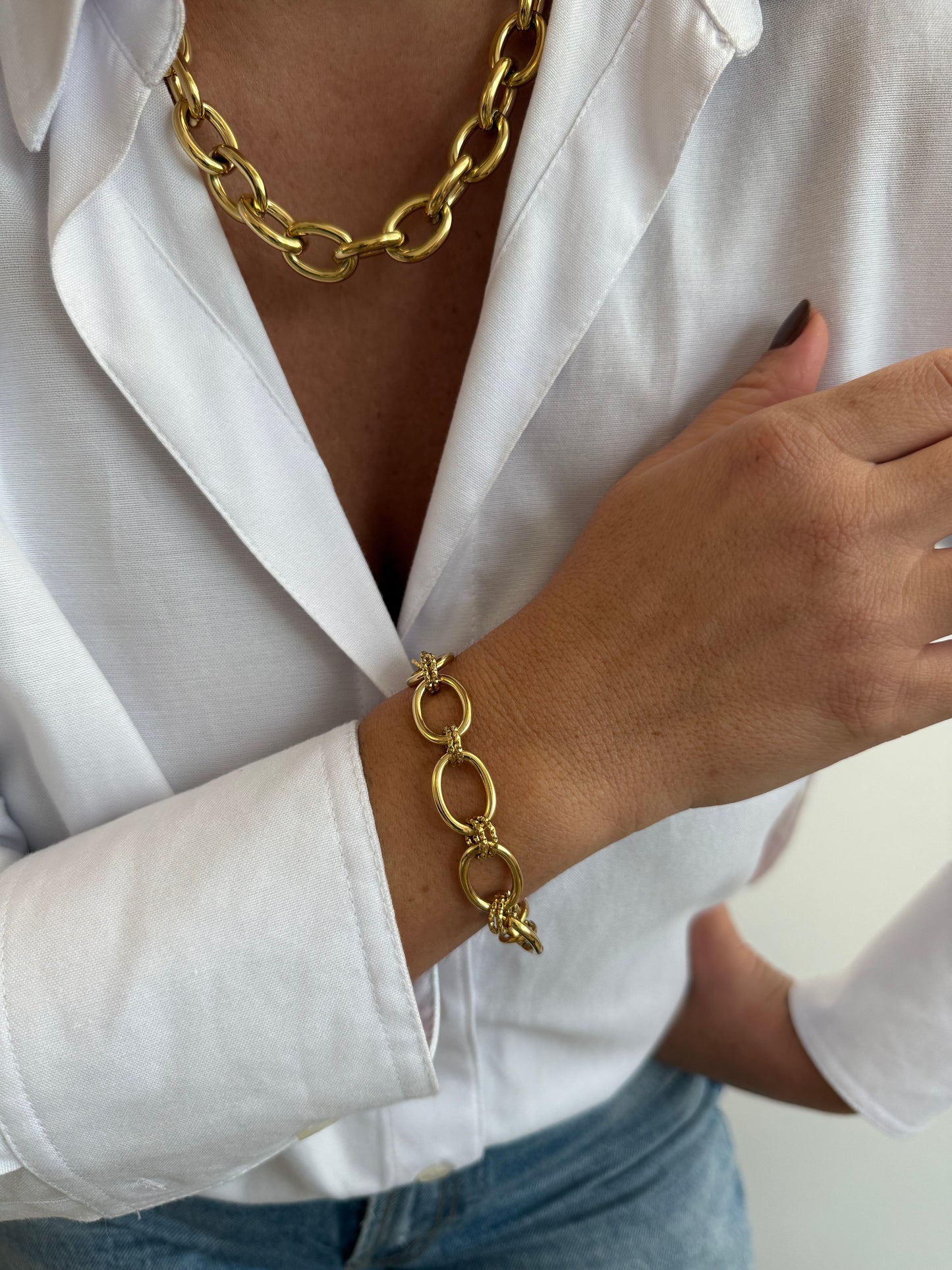 Bracelet Dinia - doré, argent ou bicolore