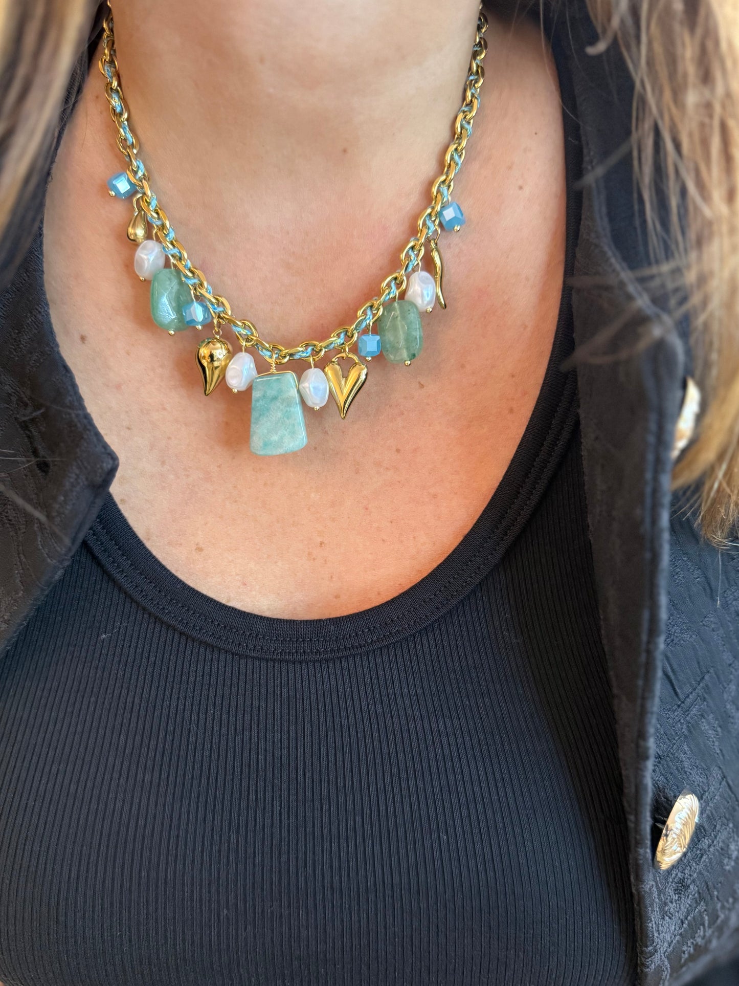 Anastasia Turquoise - Multi Pampilles