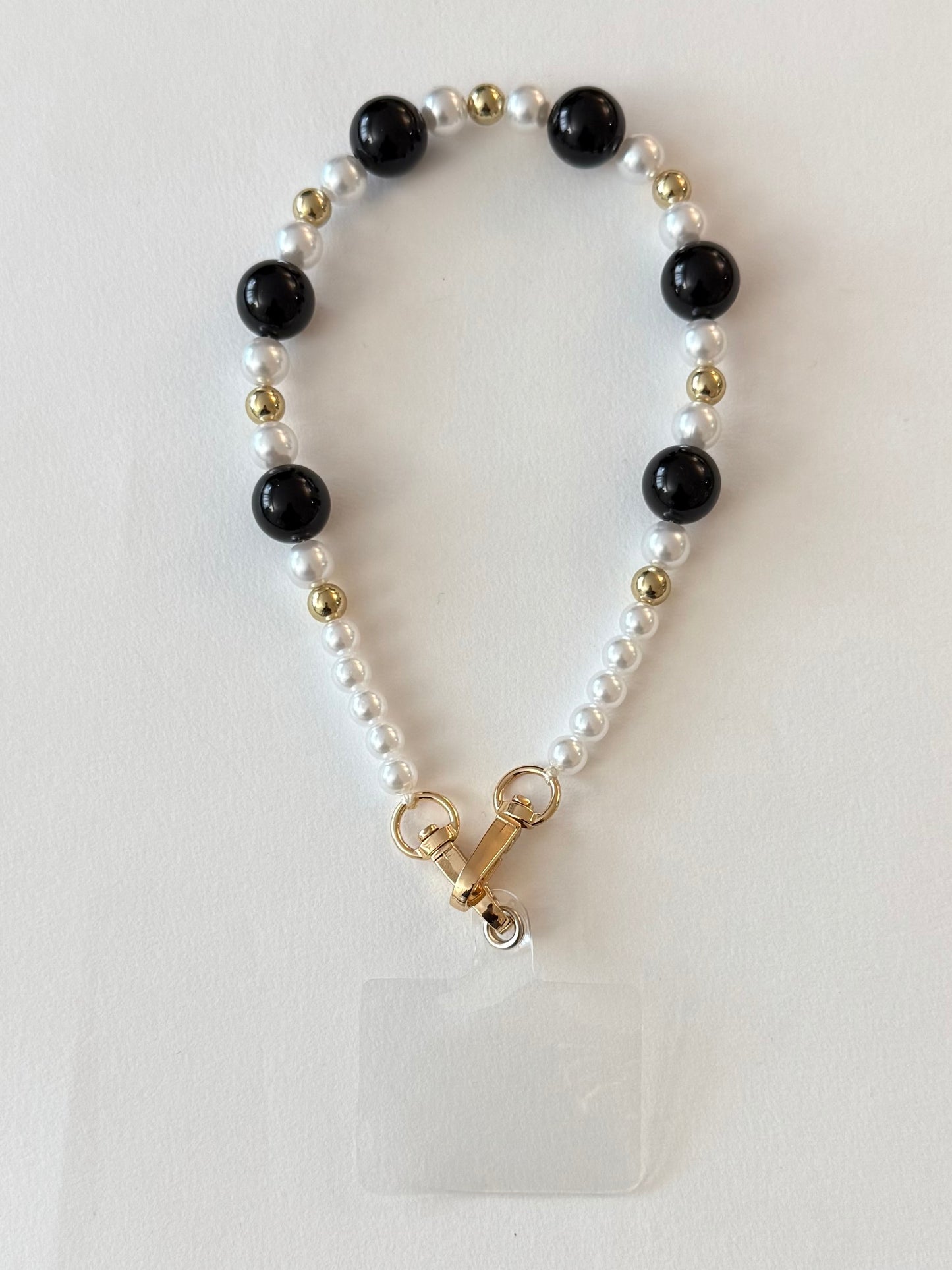 Tali noir / Bracelet de téléphone