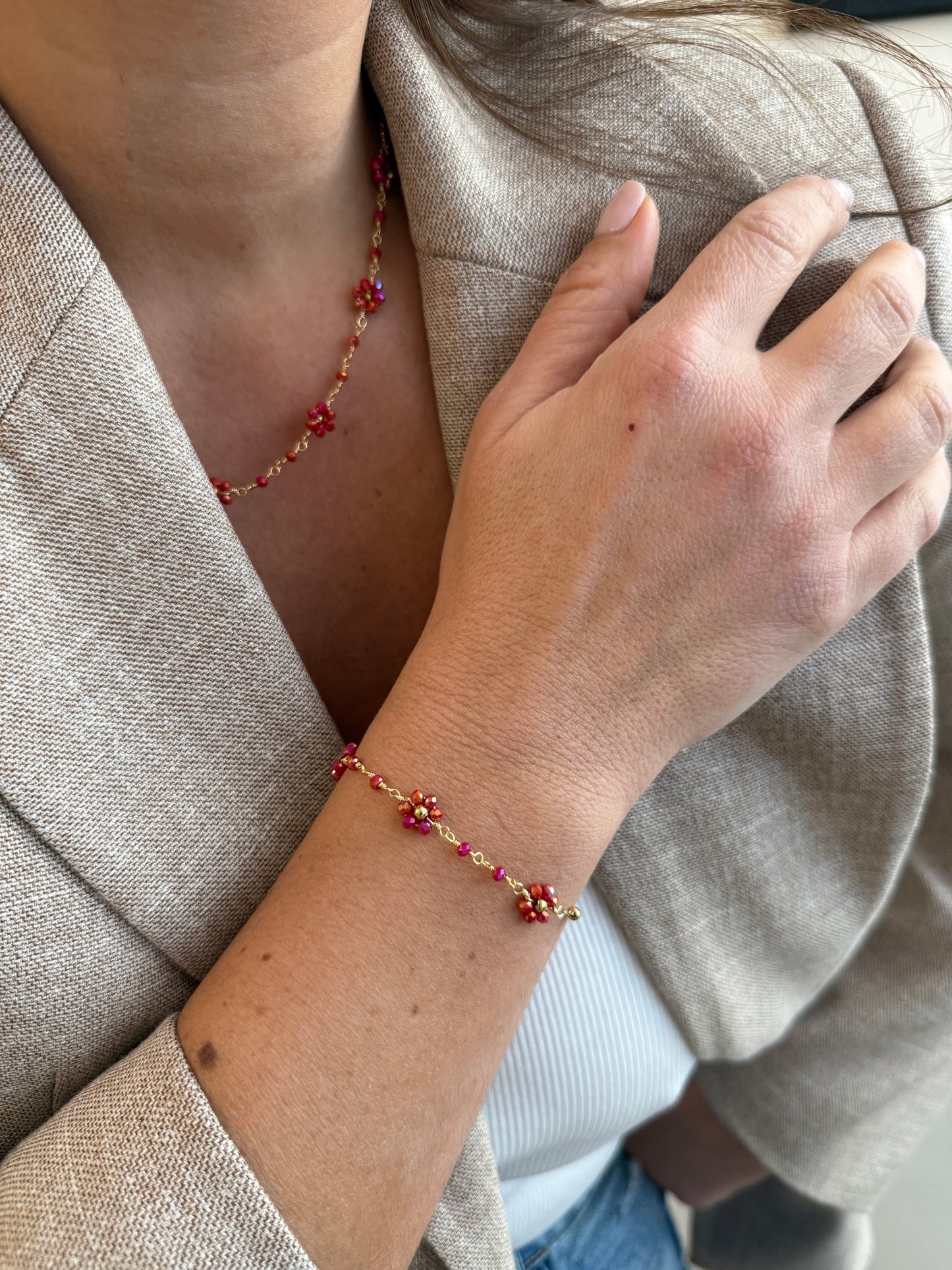 Flowers - le bracelet - plusieurs couleurs disponibles