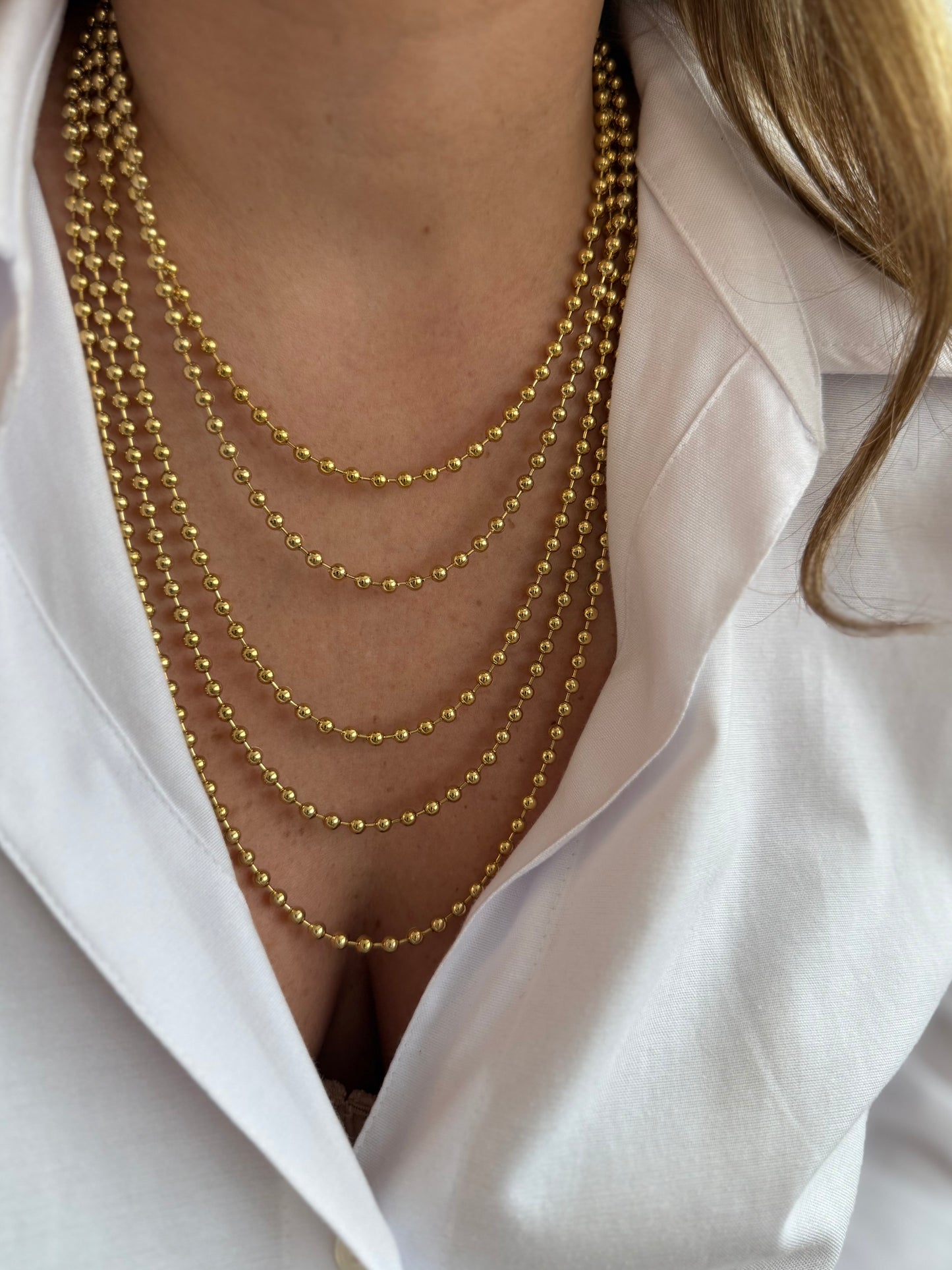 Sylvia - collier cinq rangs