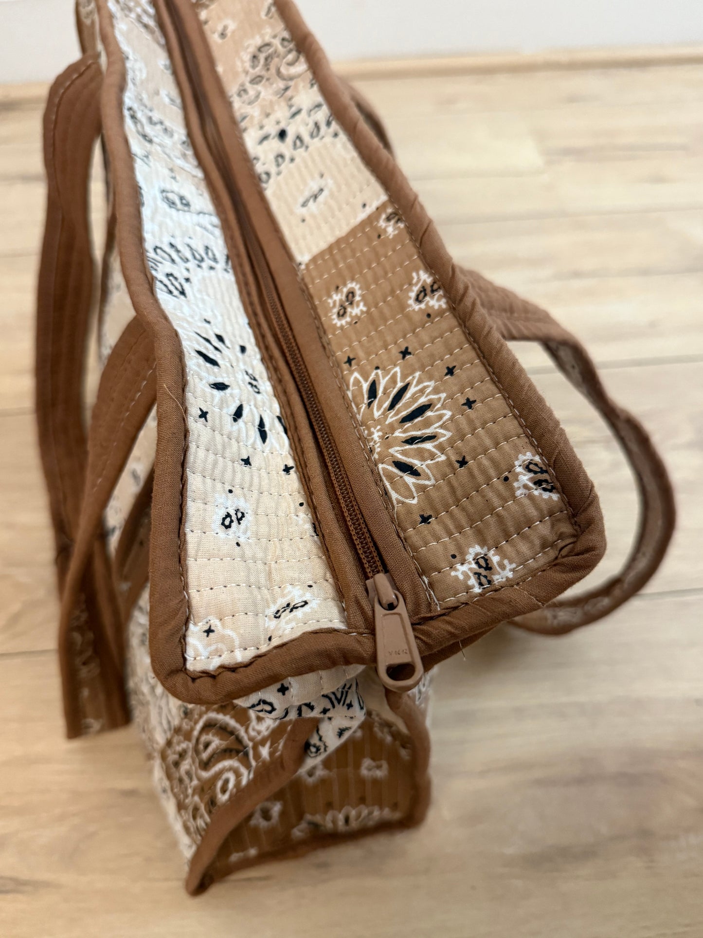 Sac cabas en coton matelassé - Bandana Patchwork