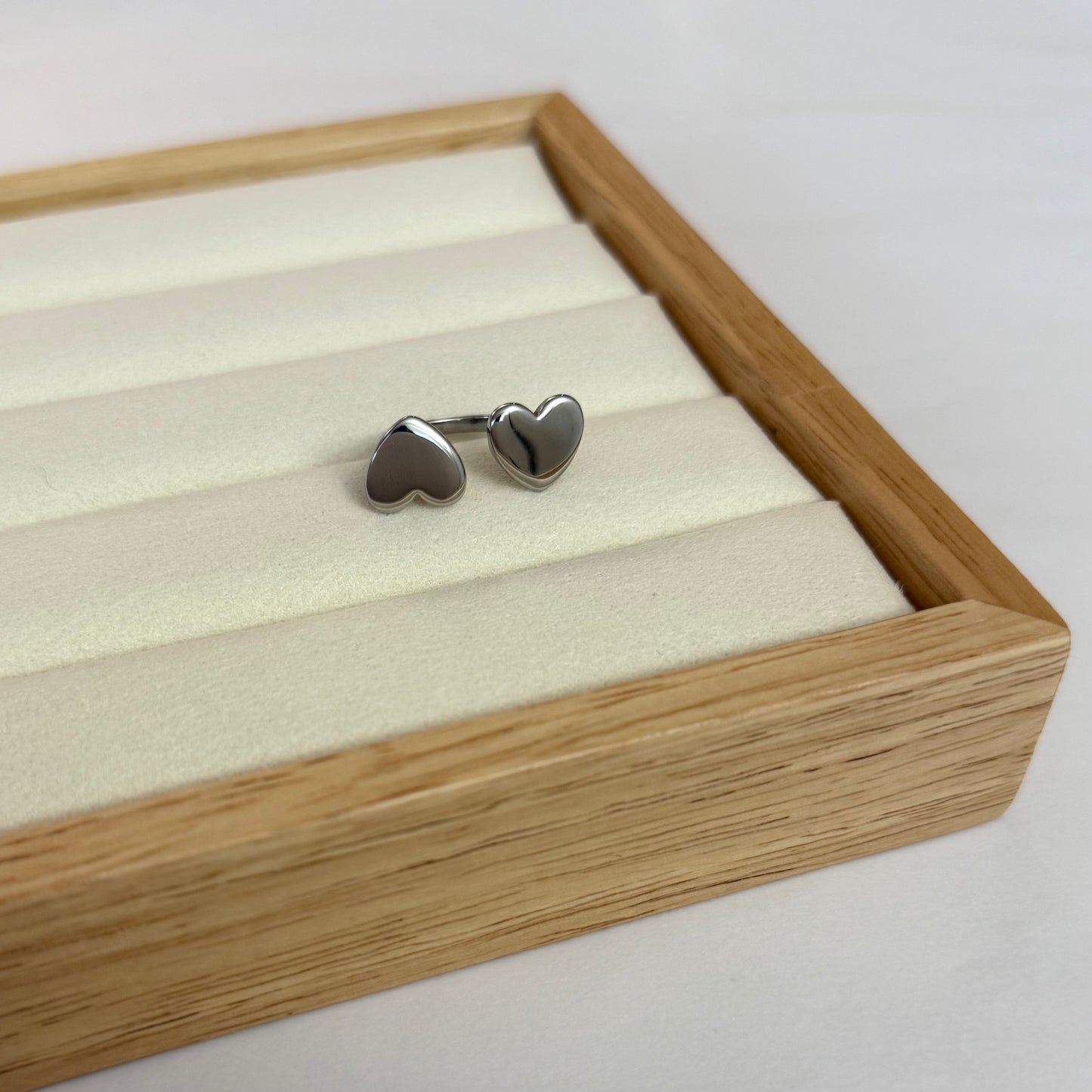 Bague Double Coeur - doré ou argent