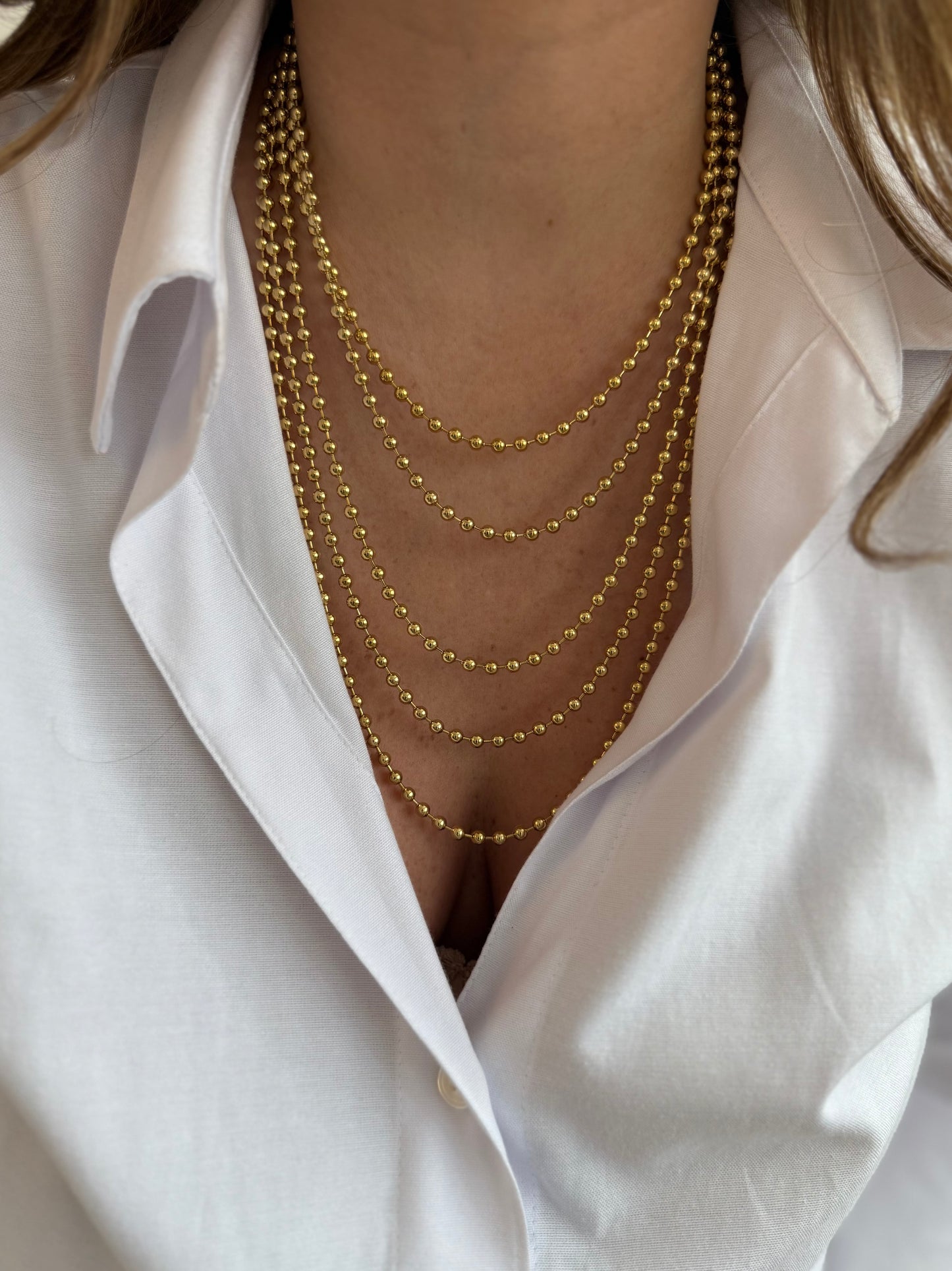 Sylvia - collier cinq rangs