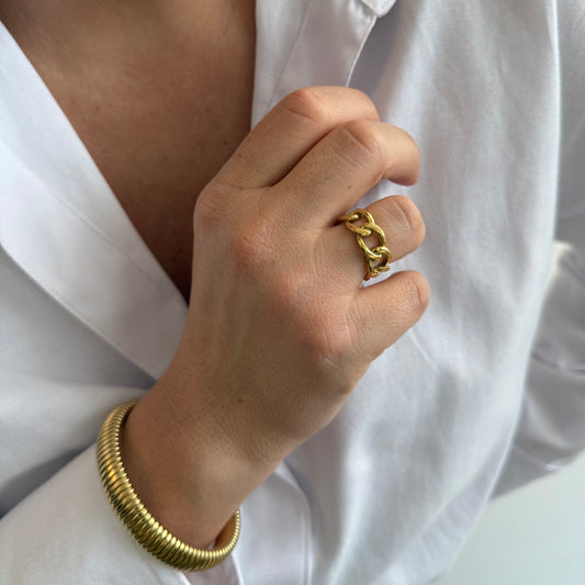 Bague Chunky - doré ou argent
