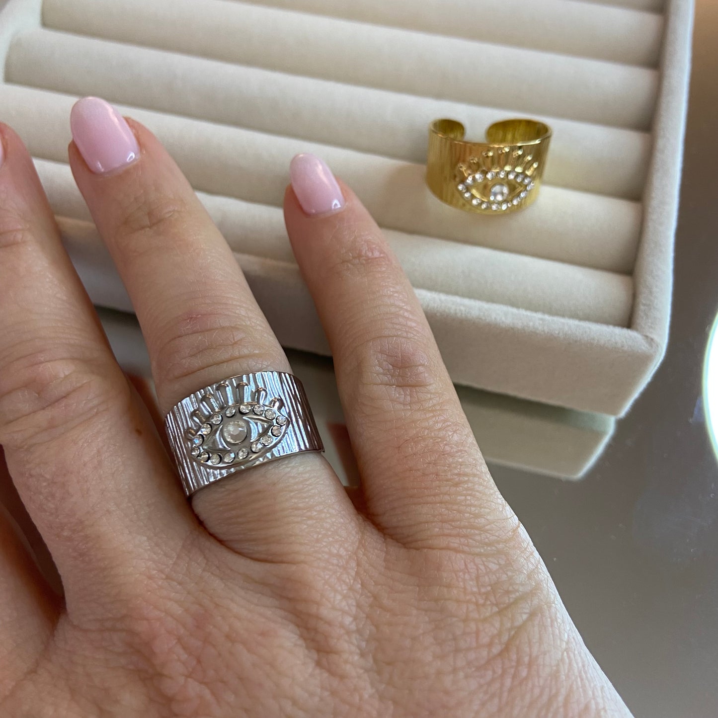 Bague Oeil - doré ou argent