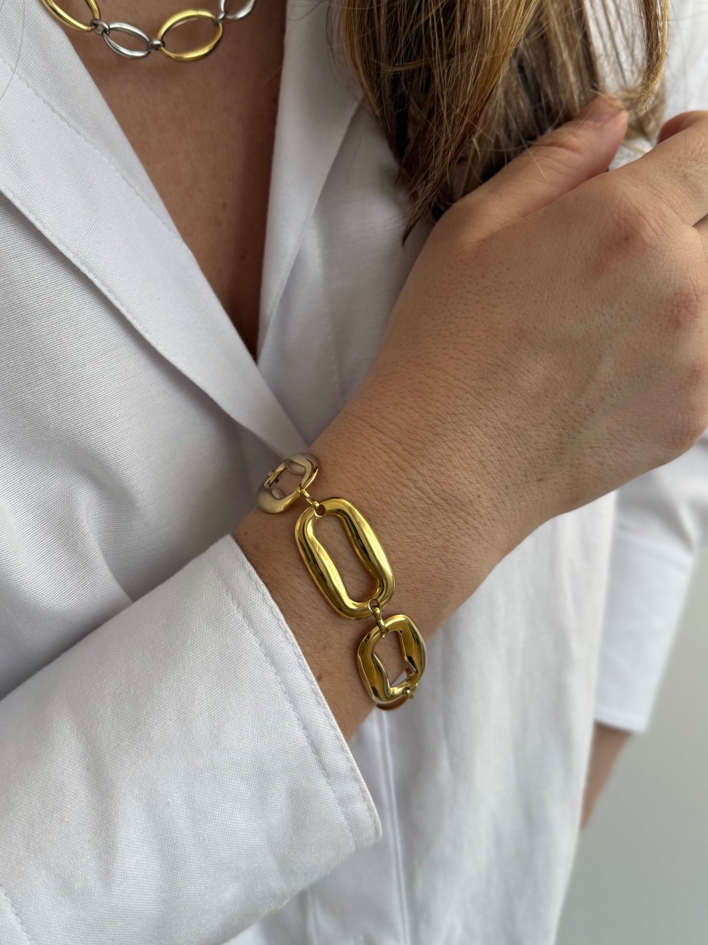 Sania - le bracelet - doré ou bicolore