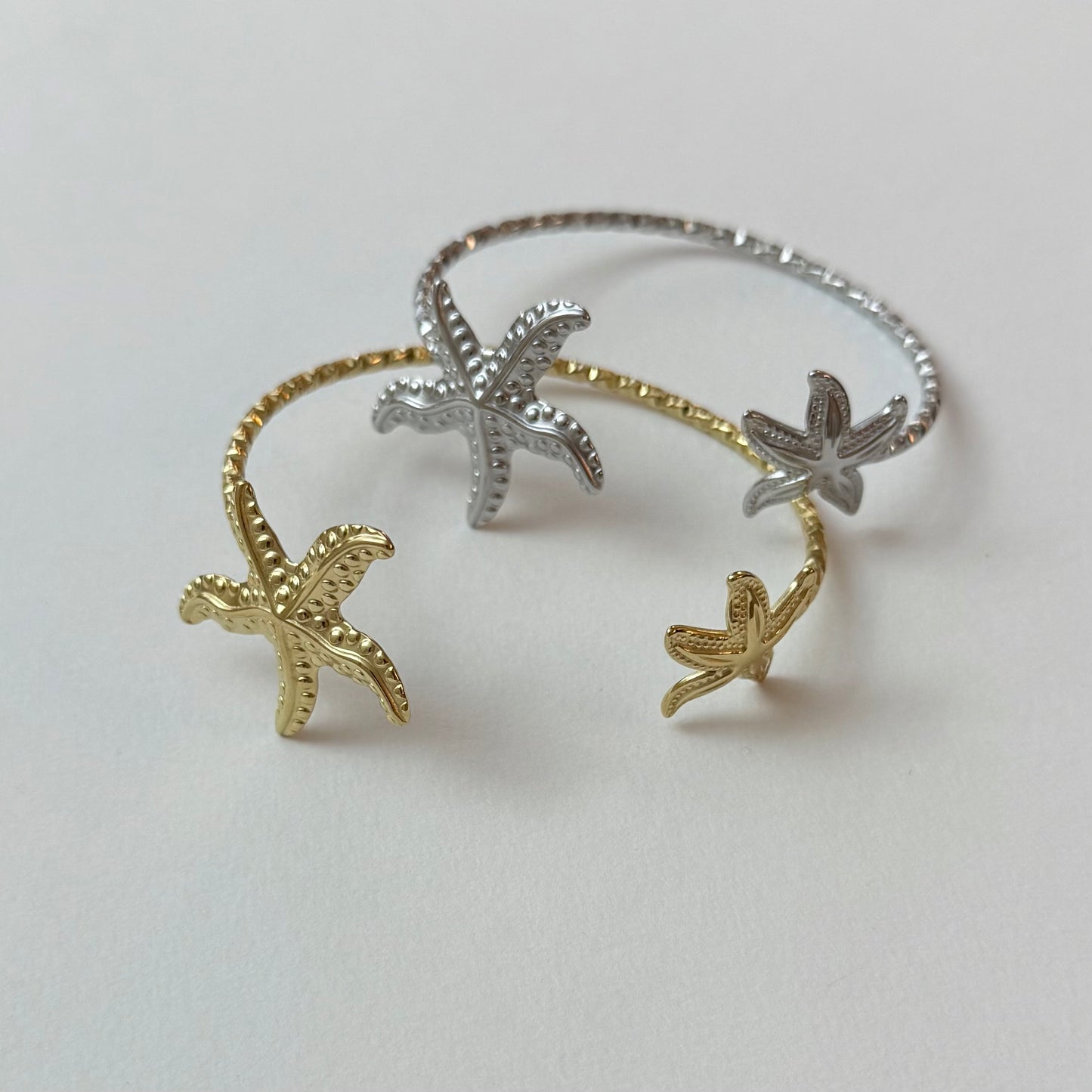 Jonc Étoiles de mer - doré ou argent