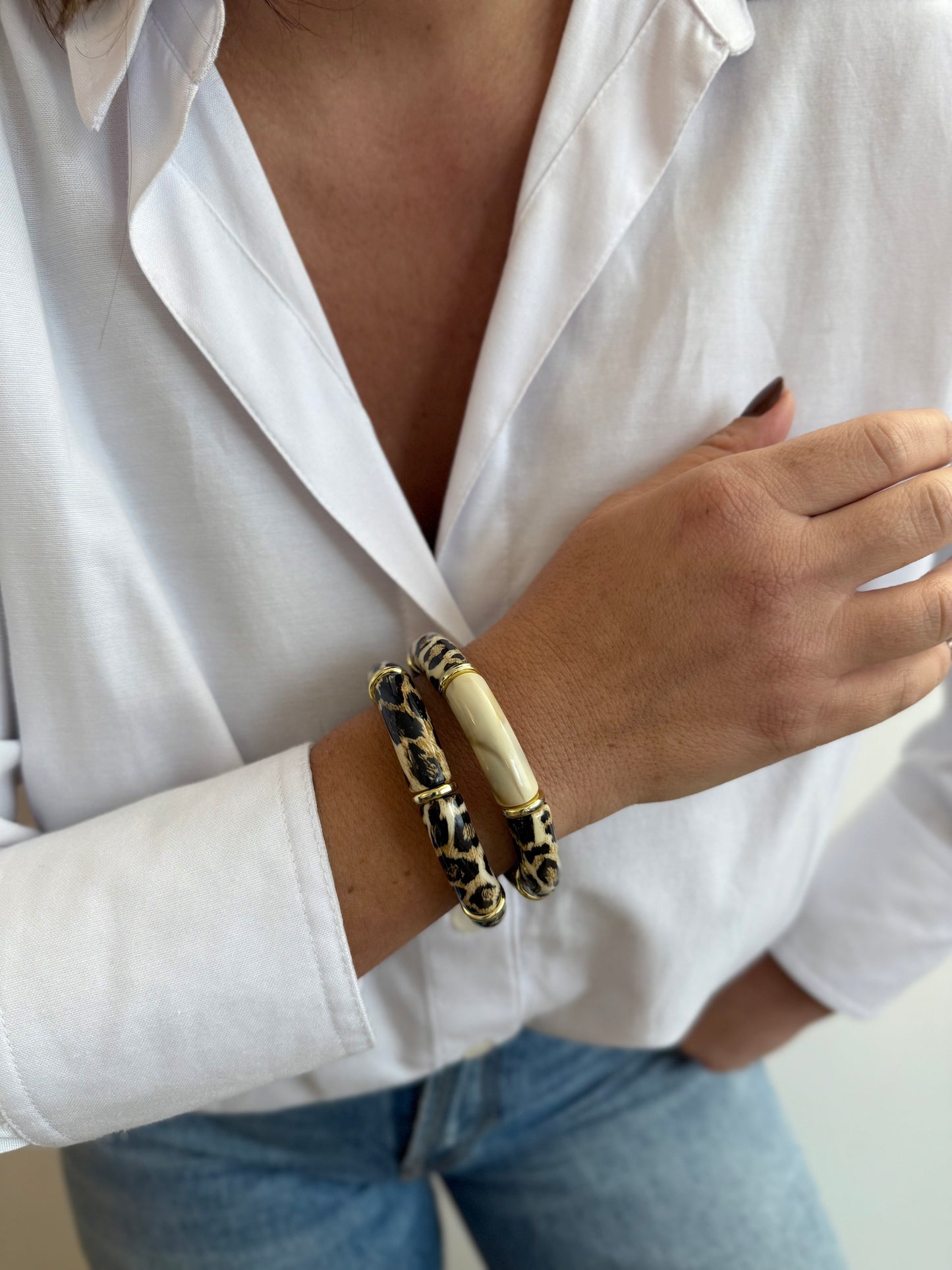 Savage Twins - Beige - lot de 2 bracelets