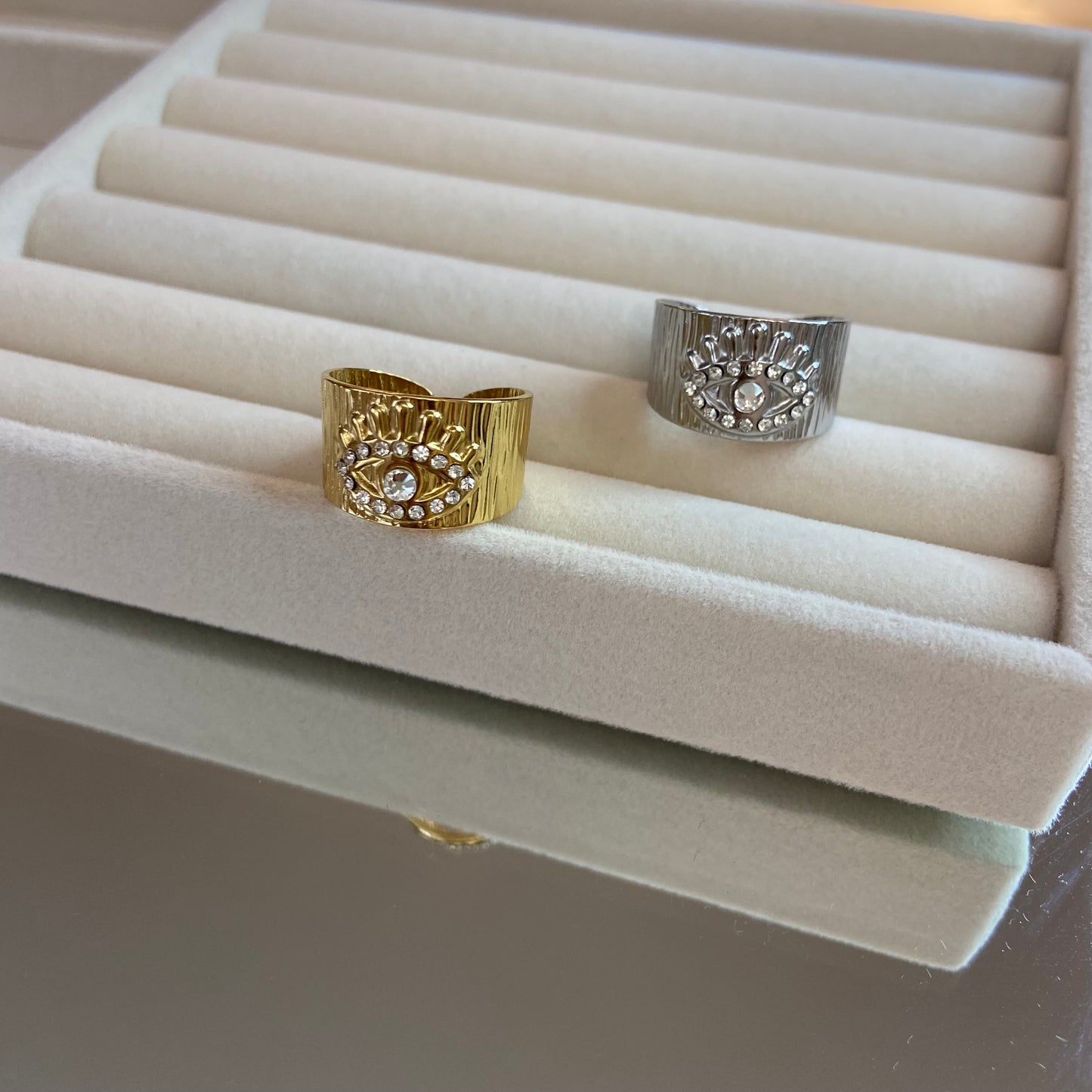Bague Oeil - doré ou argent