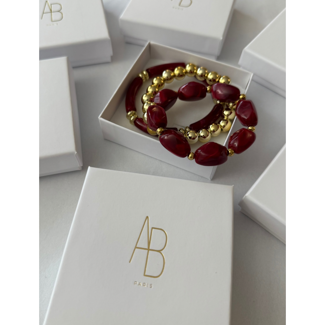 Trio de bracelets Rouge - 𝑆𝑒́𝑙𝑒𝑐𝑡𝑖𝑜𝑛 𝑠𝑝𝑒́𝑐𝑖𝑎𝑙𝑒 𝑁𝑜𝑒̈𝑙