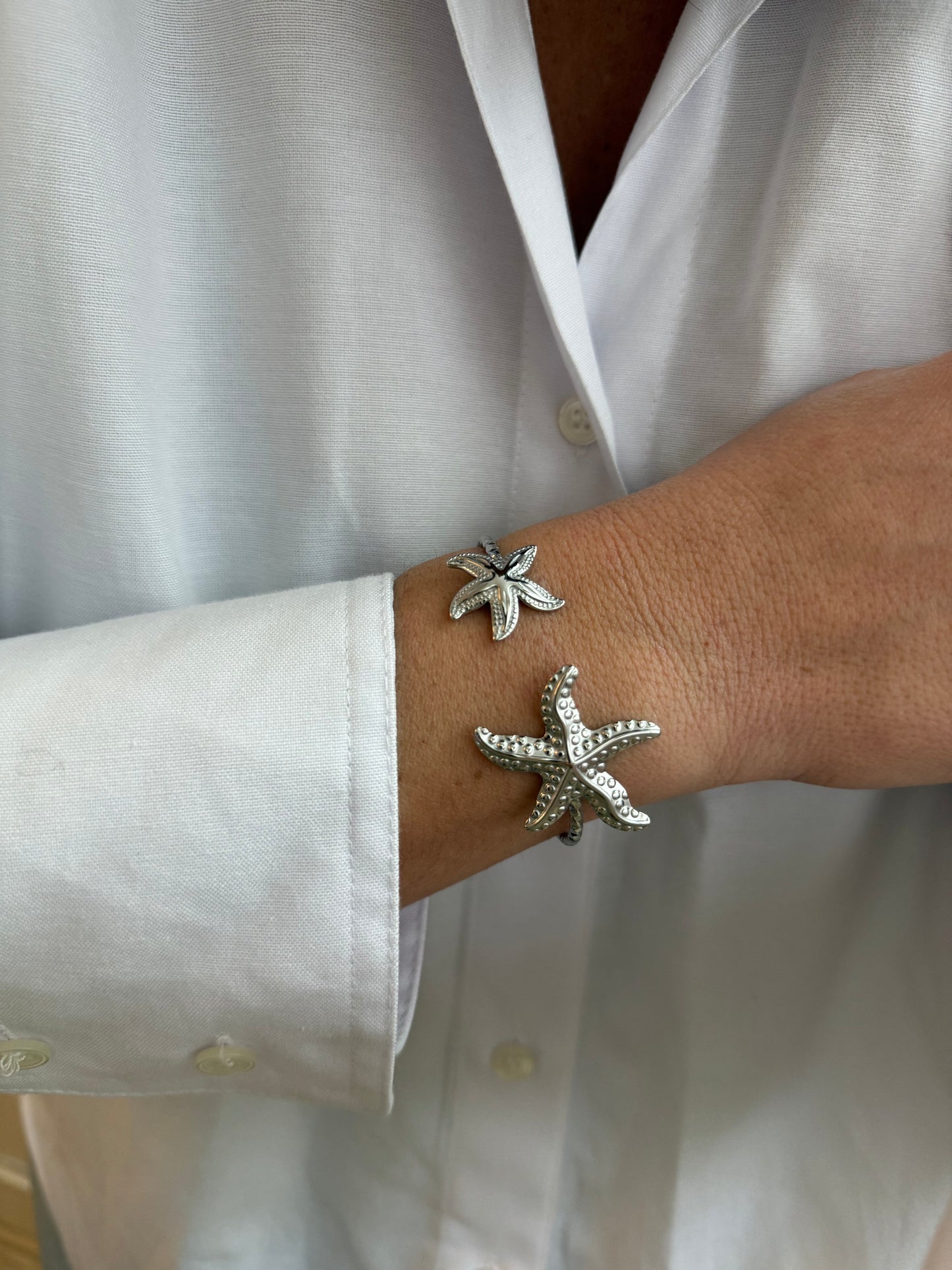 Jonc Étoiles de mer - doré ou argent