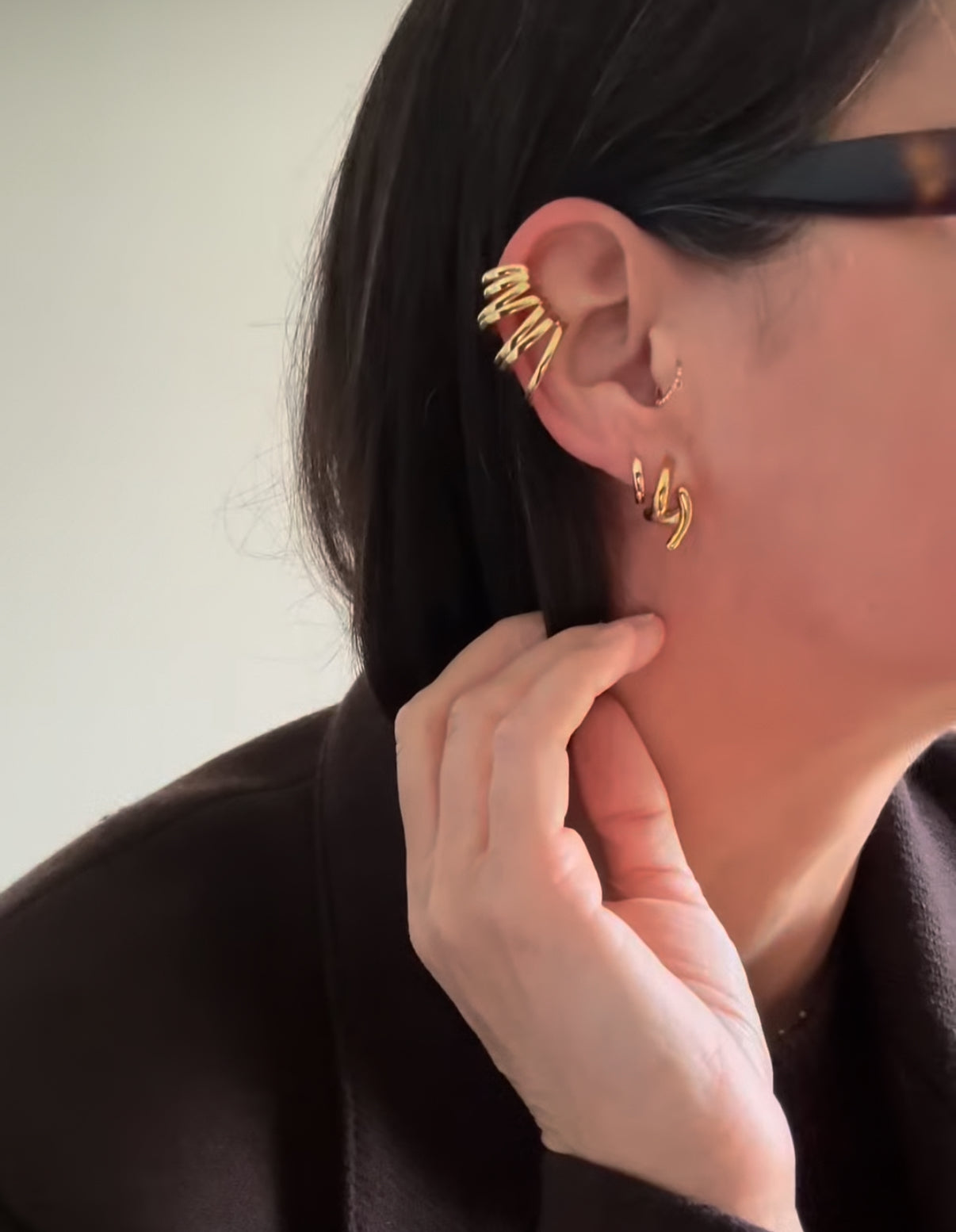 Earcuff Alfia - monoboucle vendue à l’unité - doré ou argent