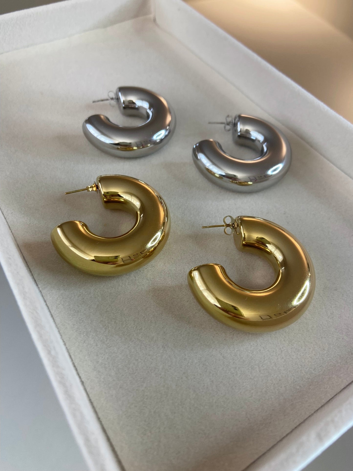 Big Hoops - la paire - doré ou argent