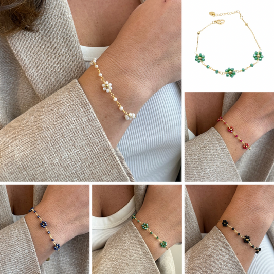 Flowers - le bracelet - plusieurs couleurs disponibles