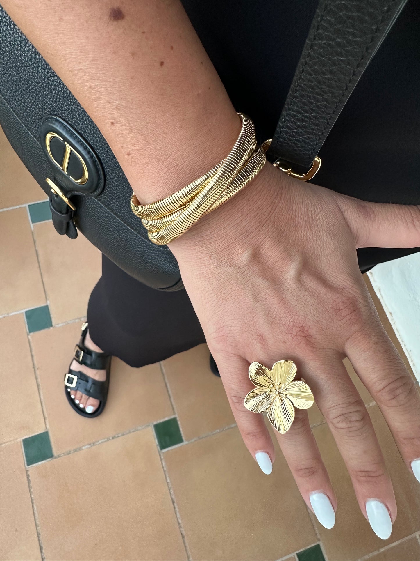 Maxi Bague Fleur - doré ou argent