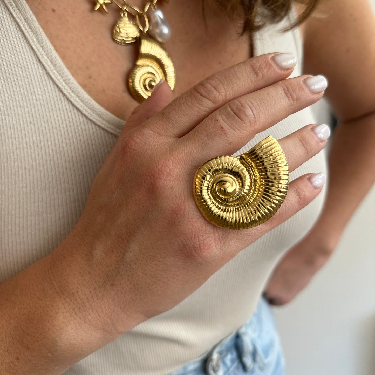 Maxi bague Shell