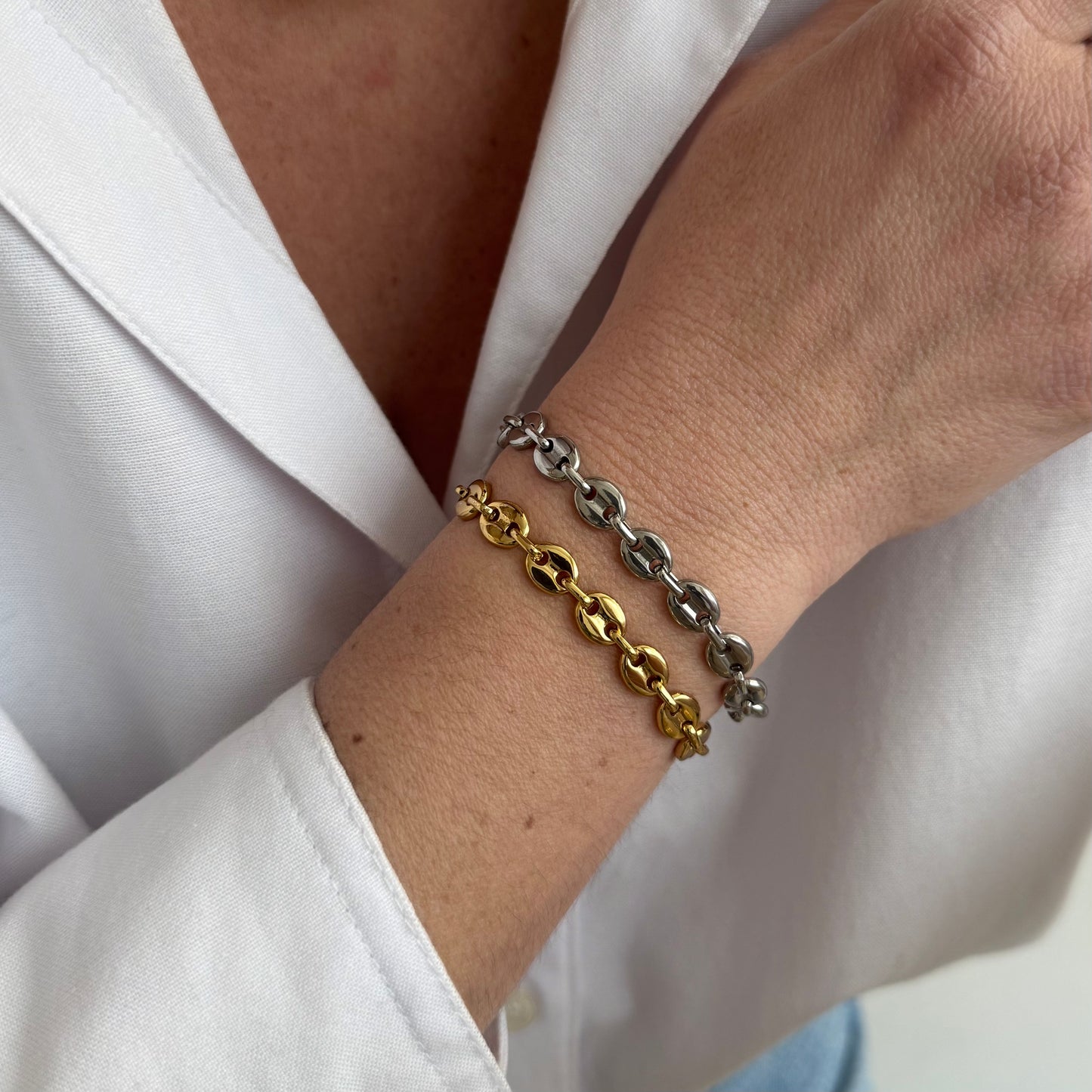 Calista - maille fine - le bracelet - doré ou argent