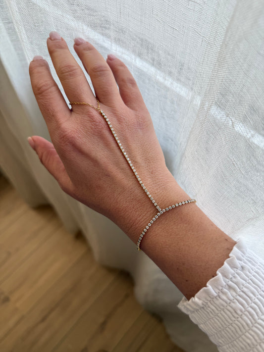 Chaîne de main Rivière - doré ou argent