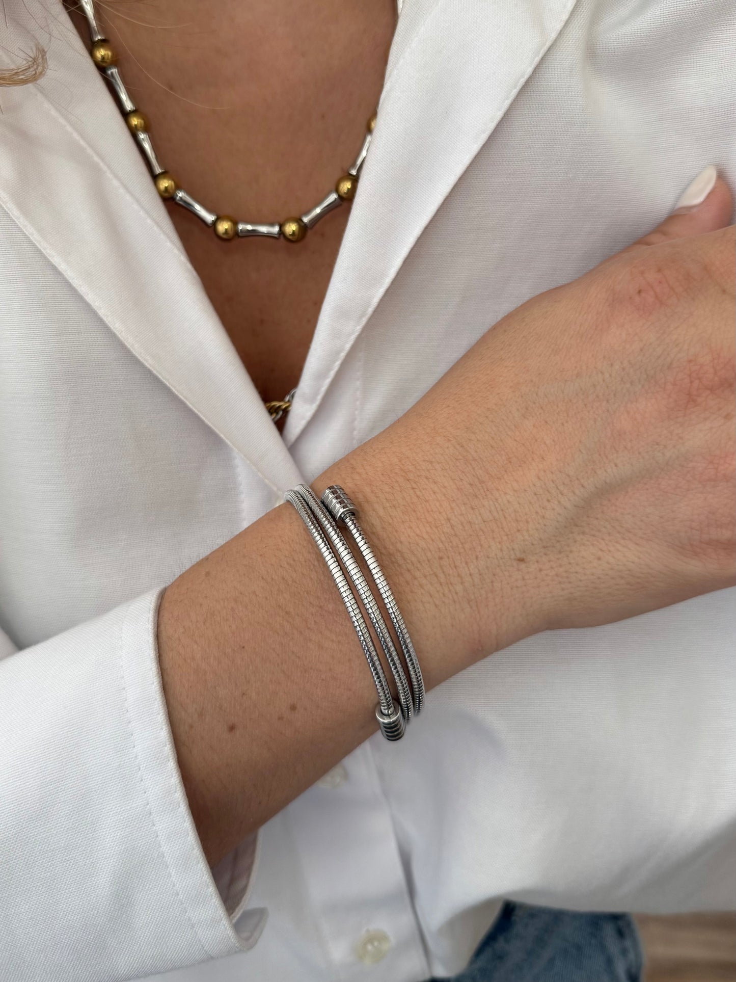 Devone - bracelet multitours - doré ou argent