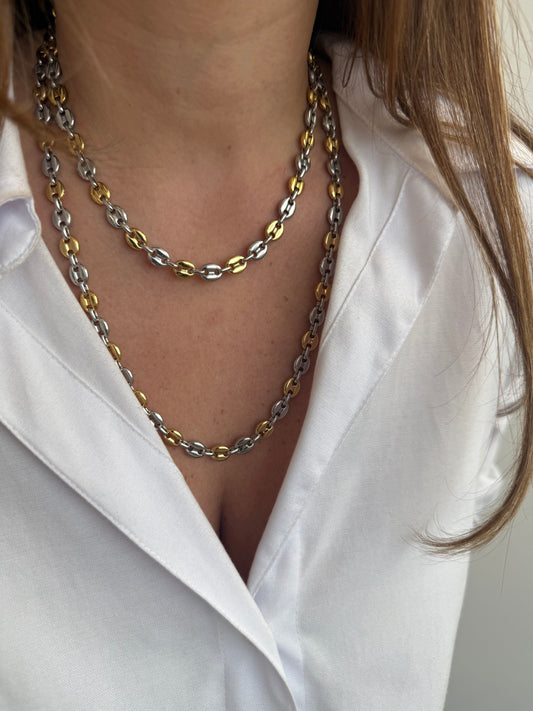 Calista - maille fine - bicolore - court ou long