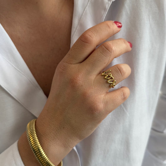 Bague Love - doré ou argent