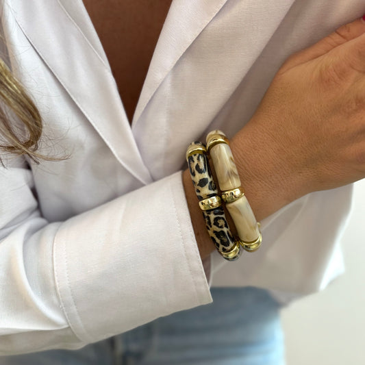 Gemini - Beige - lot de 2 bracelets