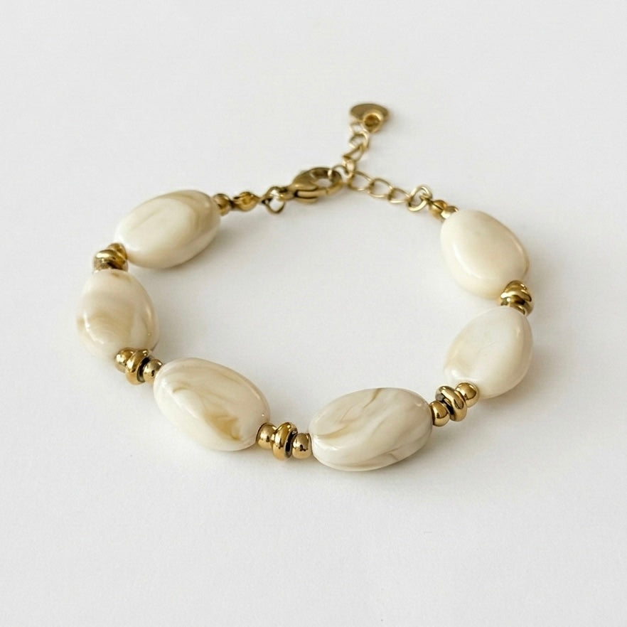 Jade - le bracelet - beige ou turquoise