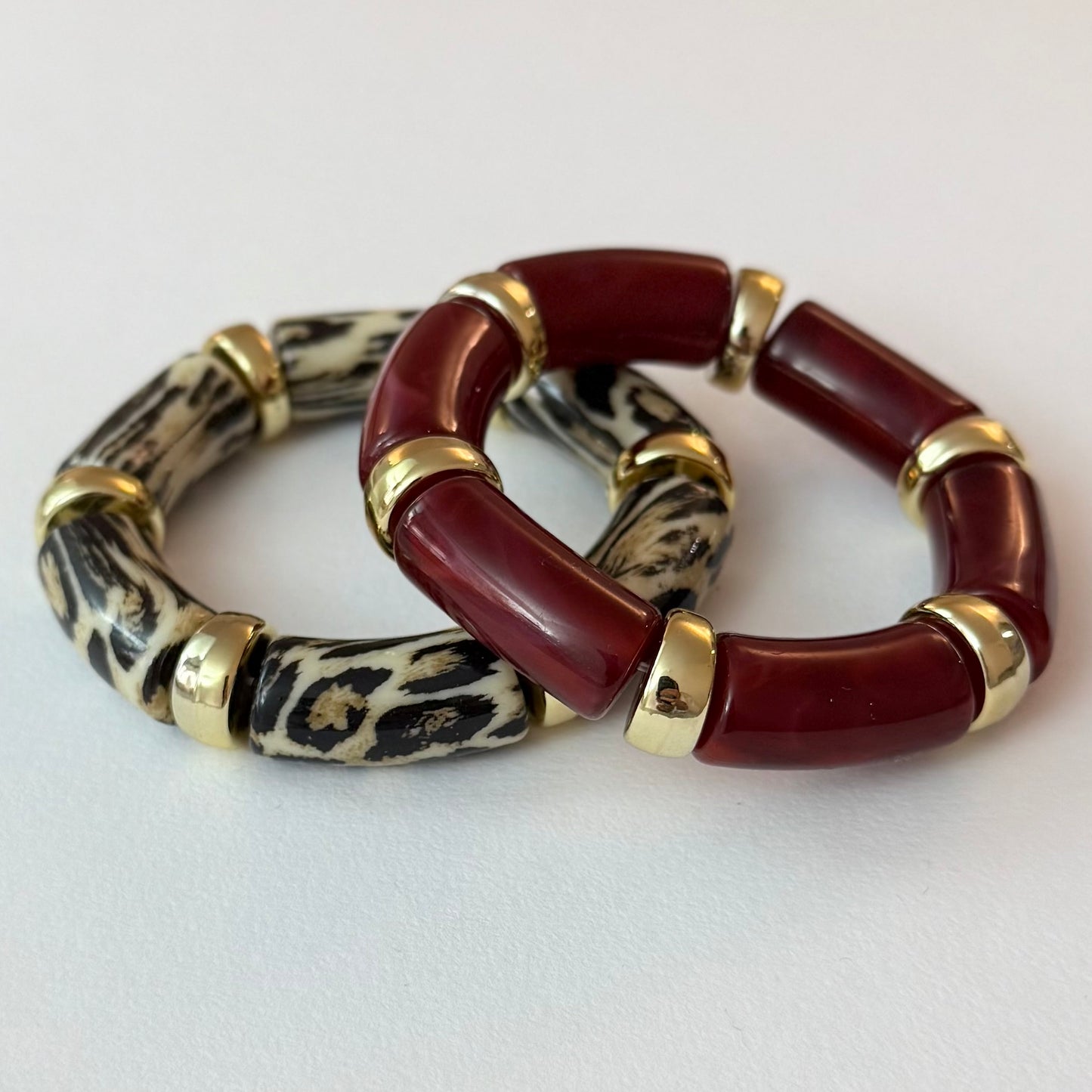 Gemini - Bordeaux - lot de 2 bracelets
