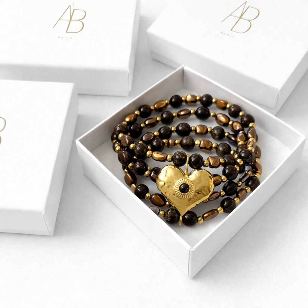 Manchette Quadra marron