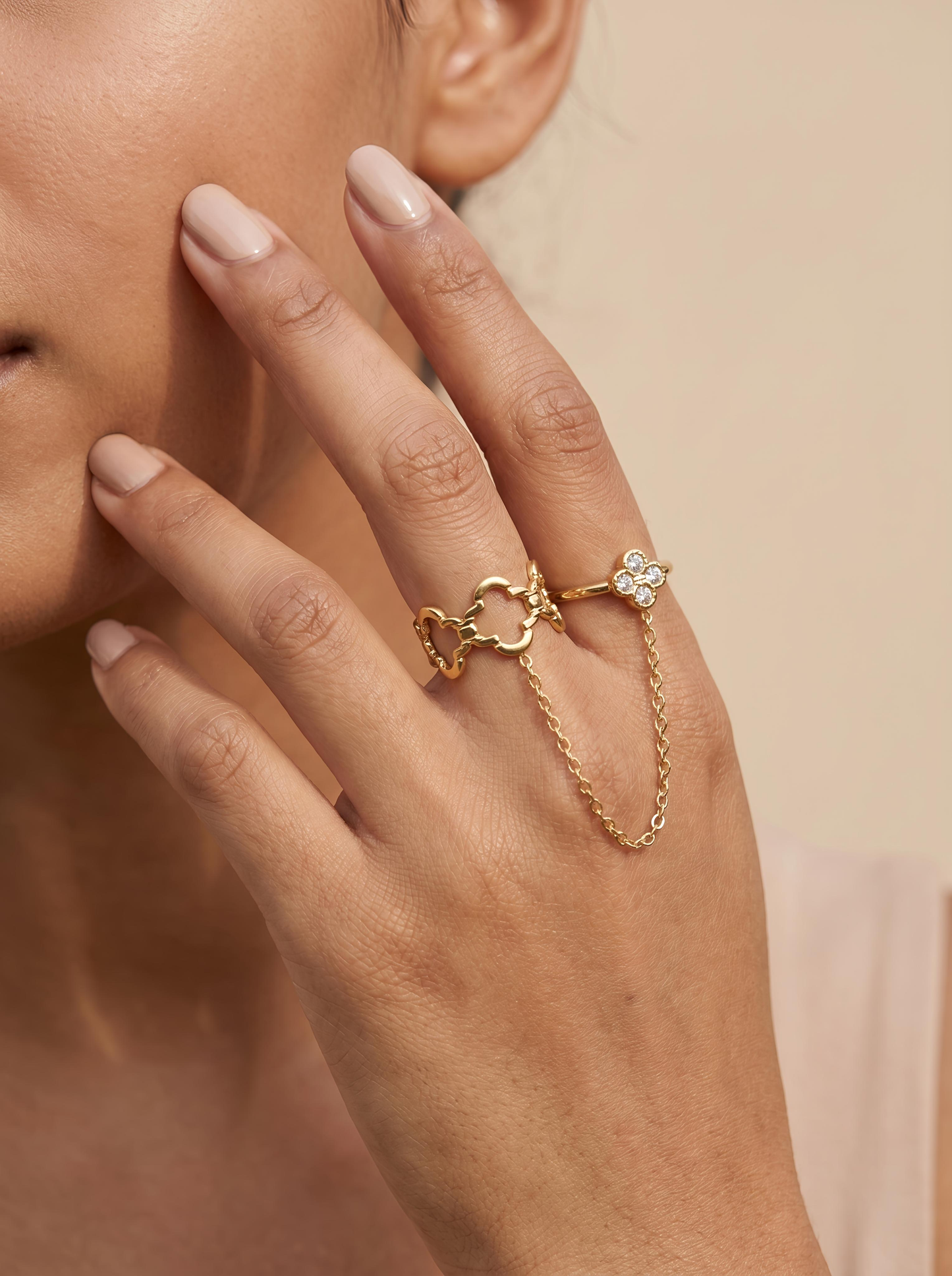 Rosie - double bague - doré ou argent