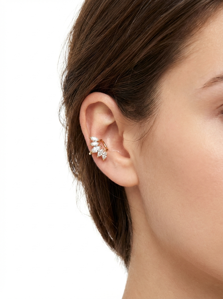 Earcuff Palma - doré ou argent