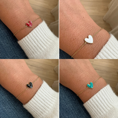 Petit Coeur - le bracelet - plusieurs couleurs disponibles