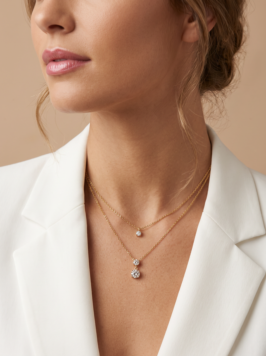 Hani - doré ou argent - collier double