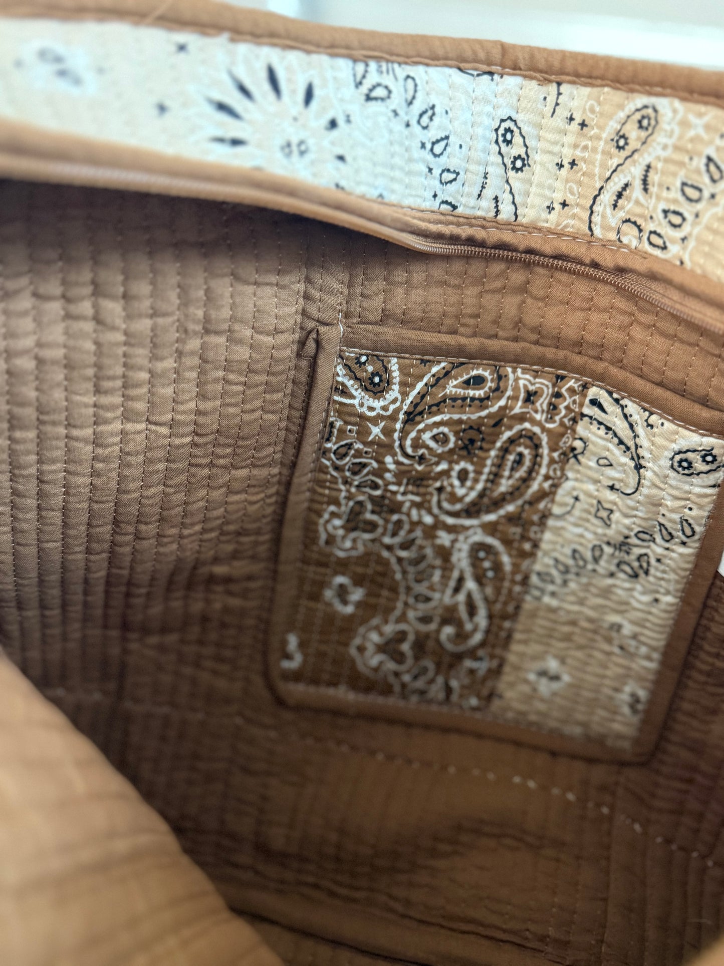 Sac cabas en coton matelassé - Bandana Patchwork