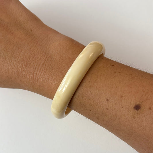 Jonc résine beige